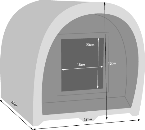 dimensions of the kitty cabin